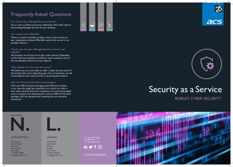 Security as a Service Brochure Cover | ACS 365